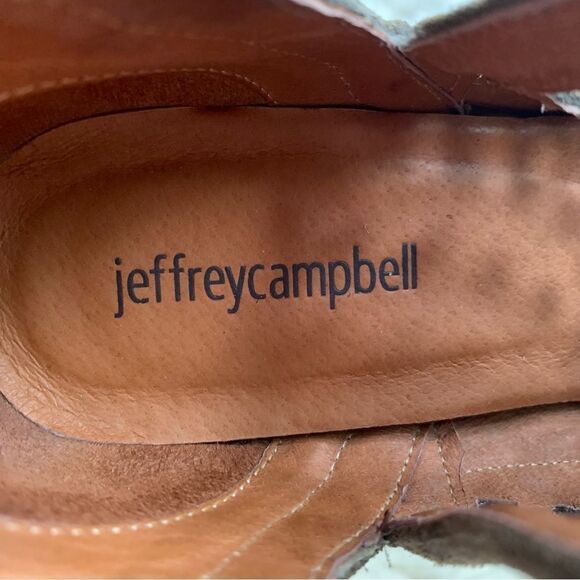 Jeffrey Campbell Tagalong Stud Western Cut Out Ankle Bootie Olive Green Size 6 - Picture 6 of 11